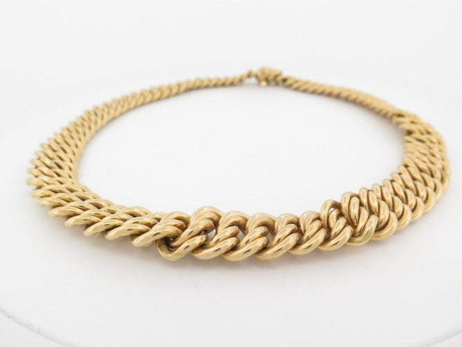 Collier collier maille americaine en or jaune 18k 45.7gr t49 58 Facettes 250514