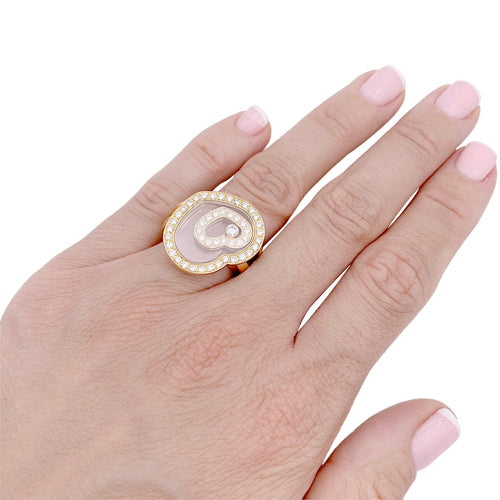 Bague 52 Bague Chopard, "Happy Spirit", or jaune, diamants. 58 Facettes 32840