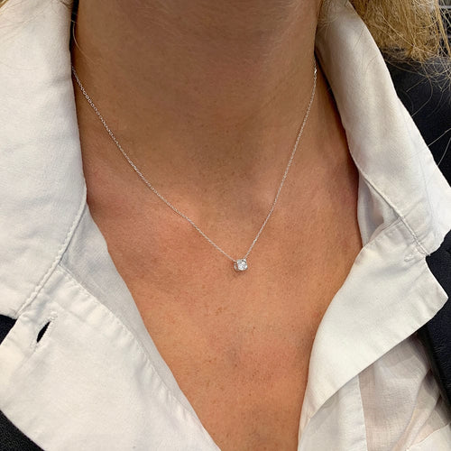 Collier Collier Dinh Van, "Le Cube", or blanc, diamant. 58 Facettes 32046