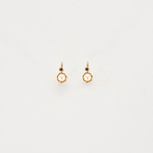 Boucles d'oreilles Dormeuses Anciennes Or Jaune 58 Facettes