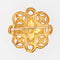 Broche Broche de col ancienne en or rose et vert ajourée 58 Facettes 02-094A