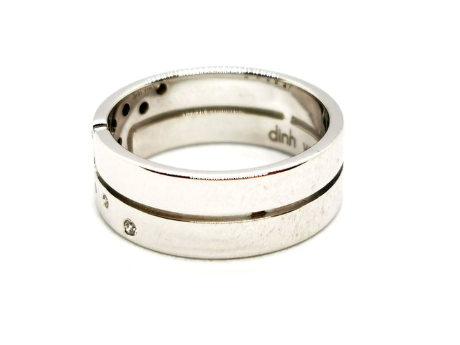 Bague 53 Dinh Van Bague Seventies Or blanc Diamant 58 Facettes 1505954CN