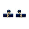 Boutons de manchette Boutons de manchette bâtonnets en or jaune et lapis lazuli. 58 Facettes 30750