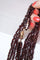 Collier Sautoir fermoir main en or et perles de grenat 58 Facettes