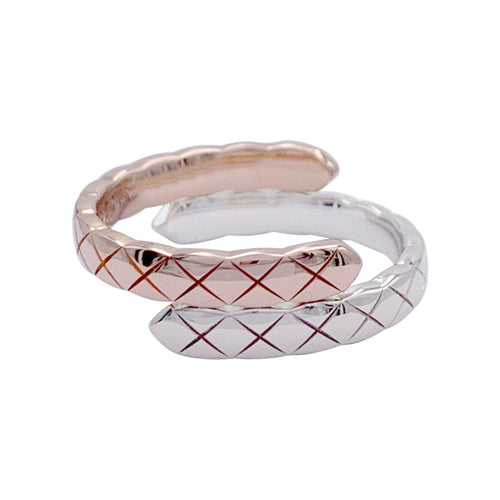 Bague 54 Bague Chanel, "Coco Crush Toi et Moi", or blanc, or rose, diamants. 58 Facettes 32827
