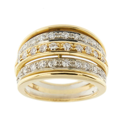 Bague 53 Bague diamants deux ors 58 Facettes 32987