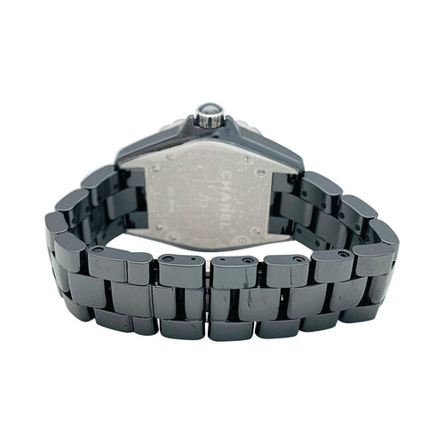 Montre Montre Chanel modèle "J12" en céramique noire et acier. 58 Facettes 30627