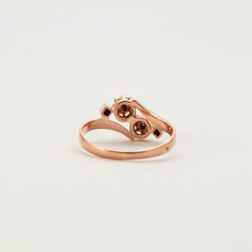 Bague Bague ancienne Toi & Moi Or Diamants 58 Facettes