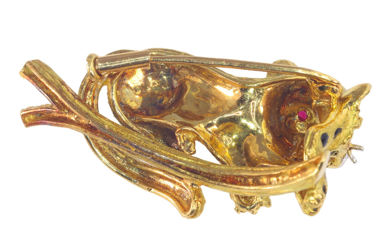 Broche Broche léopard en Or jaune & diamants 58 Facettes 22130-0011