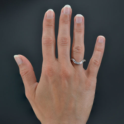 Bague 54 Alliance diamants à la forme 58 Facettes 22-051