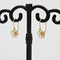 Boucles d'oreilles Fines dormeuses fleurs saphirs blancs 58 Facettes 19-456I