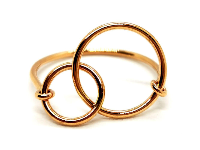 Bague 56 Ginette NY Bague Tiny circle Or rose 58 Facettes 1965011CN