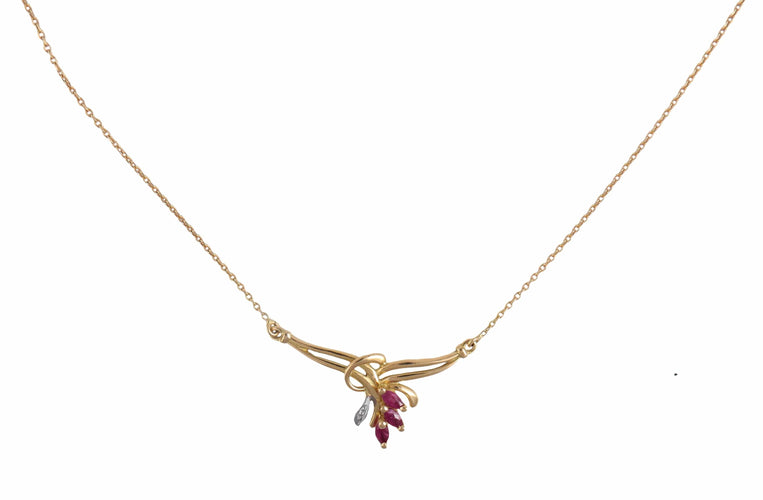Collier COLLIER OR & RUBIS 58 Facettes BO/220063 NSS