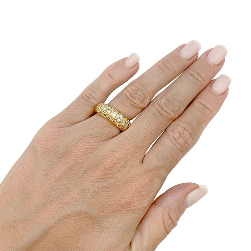 Bague 54 Bague jonc en or jaune, diamants. 58 Facettes 31643