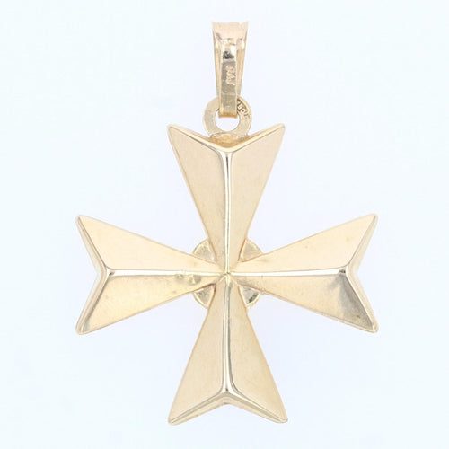 Pendentif Croix de Malte or jaune 58 Facettes CVP45