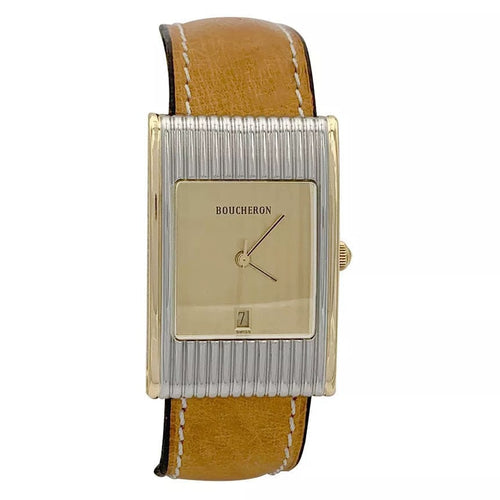 Montre Montre Boucheron, "Reflet", or jaune, acier. 58 Facettes 32177