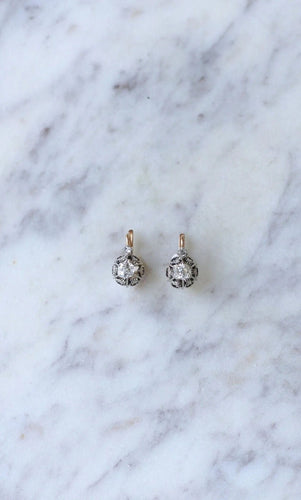 Boucles d'oreilles Boucles d'oreilles dormeuses diamants 0,50 Ct 58 Facettes