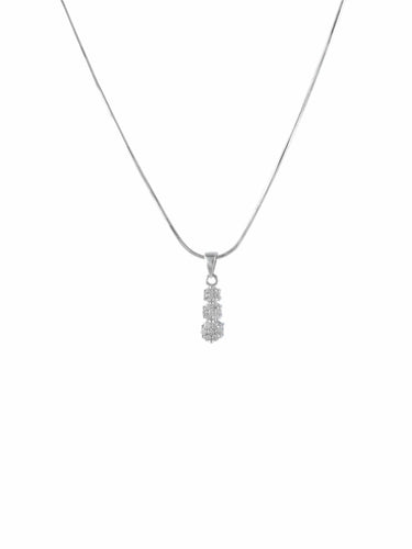 Collier Or Blanc / Diamants COLLIER "FLEUR" OR BLANC & DIAMANTS 58 Facettes BO/220004