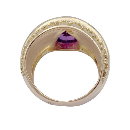 Bague 47 Bague or jaune, améthyste. 58 Facettes 32938