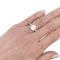 Bague 52 Bague taille émeraude, or blanc. 58 Facettes 32092