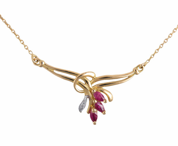 Collier COLLIER OR & RUBIS 58 Facettes BO/220063 NSS