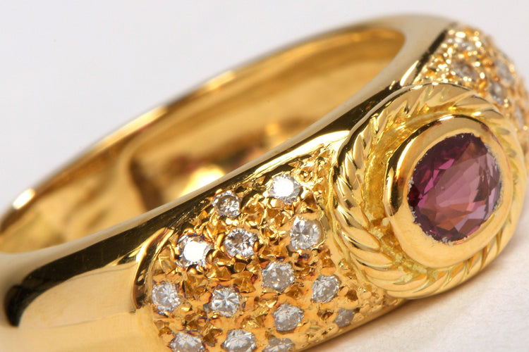 Bague 54 Bague Or jaune Saphir 58 Facettes 00440CN