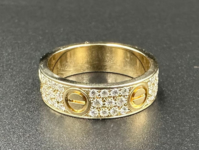 Bague 57 CARTIER - Bague "Love" Or jaune Diamants 58 Facettes