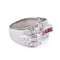 Bague Bague Tank Platine Diamant Rubis 58 Facettes