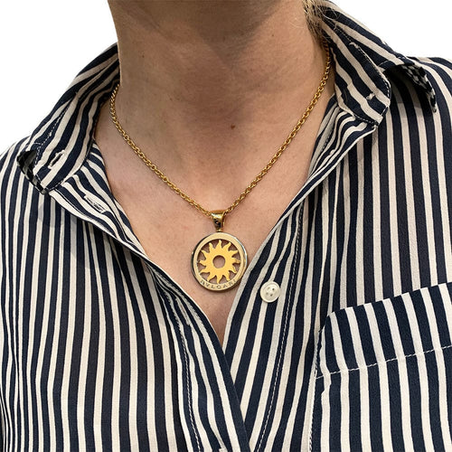 Collier Collier Bulgari, "Tondo", or jaune et acier. 58 Facettes 30972