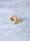 Bague de fiançailles vintage rubis entourage diamants sur or jaune 58 Facettes
