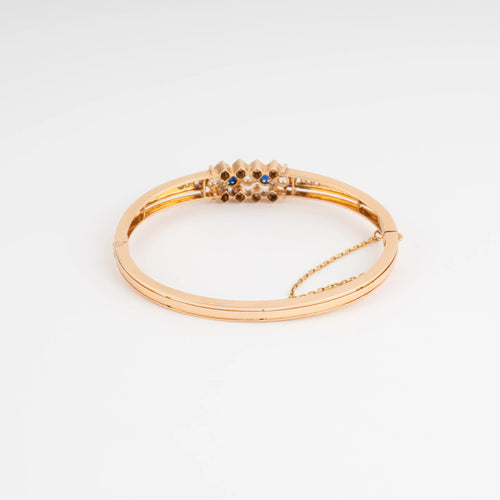 Bracelet Bracelet or rose saphirs et diamants 58 Facettes
