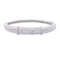 Bracelet Duo de joncs vintage or jaune et blanc, diamants. 58 Facettes 33078