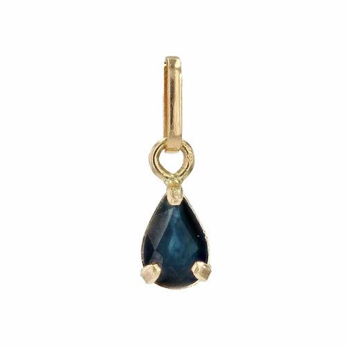 Collier Pendentif or jaune saphir poire 58 Facettes 15-424A