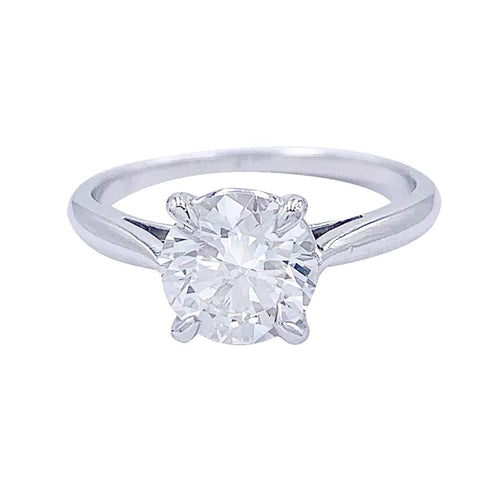 Bague 52 Bague solitaire en or blanc, diamant 1,36 carat. 58 Facettes 32183