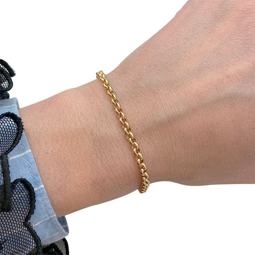 Bracelet Bracelet or jaune, maille jaseron, breloque coeur. 58 Facettes 31350