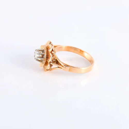 Bague Bague Fleur Rétro diamant 58 Facettes