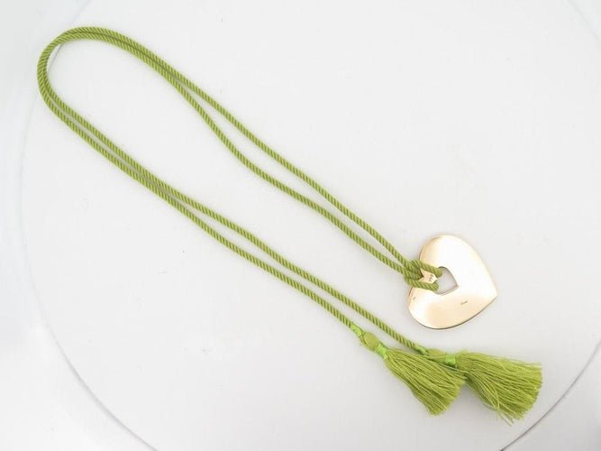 Pendentif pendentif coeur secret POIRAY or jaune 18k sur cordon 10.8gr 58 Facettes 253611