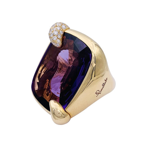 Bague 53 Bague Pomellato, "Ritratto", or rose, améthyste et diamants. 58 Facettes 33168