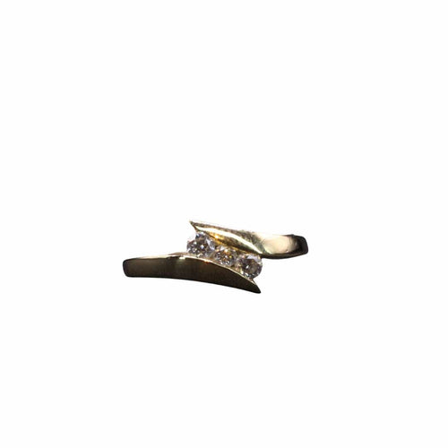 Bague 54 Bague Or jaune trilogie de Diamants 58 Facettes