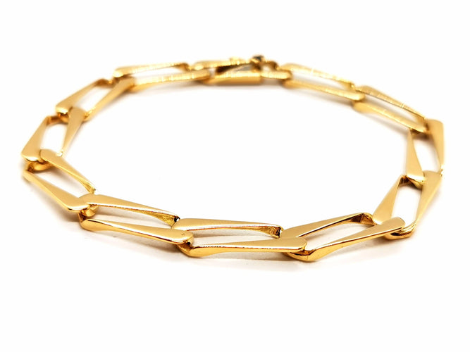 Bracelet Caplain Saint André Bracelet Maille gourmette Or jaune Saphir 58 Facettes 1552084CN