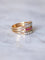Bague Victorienne triple anneau en or rose, platine, rubis et diamants 58 Facettes