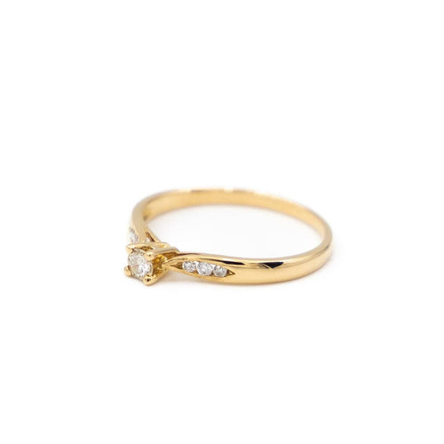 Bague 55.5 Bague Solitaire Or jaune Diamant 58 Facettes 1639488CN
