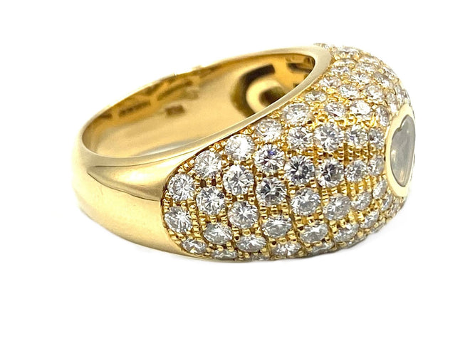 Bague CHOPARD. Bague or jaune et diamants 2,75ct 58 Facettes