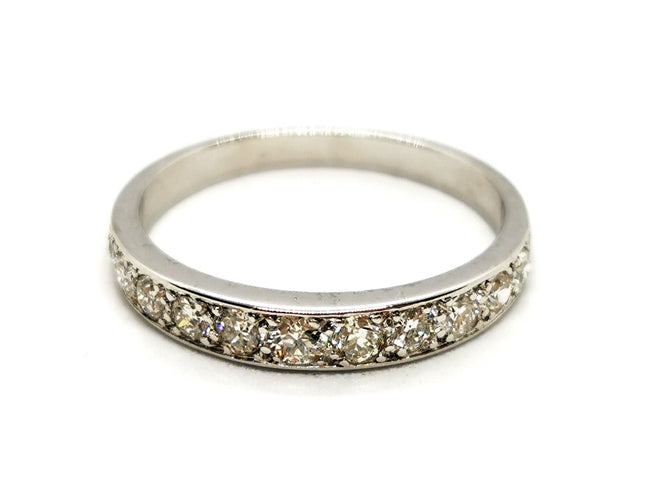 Bague 51 Bague Demie alliance Platine Diamant 58 Facettes 1385194CN