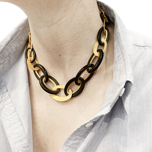 Collier Collier Pomellato "Victoria" or rose et jais. 58 Facettes 30763