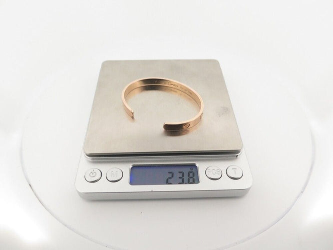 Bracelet bracelet CARTIER love en or rose 18k 17cm rose 58 Facettes 255816