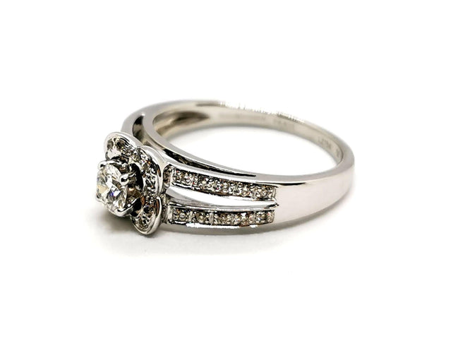 Bague 51 Mauboussin Bague Solitaire Chance of love Or blanc Diamant 58 Facettes 1220714CD
