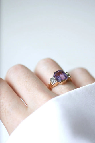 Bague Bague Art Déco améthyste et diamants 58 Facettes