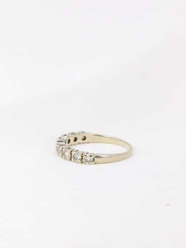 Bague 53 Demi-Alliance américaine diamants 0,9 ct 58 Facettes J118