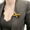 Broche Broche Papillon Fred, or jaune, corail, diamants et oeil de tigre. 58 Facettes 30760